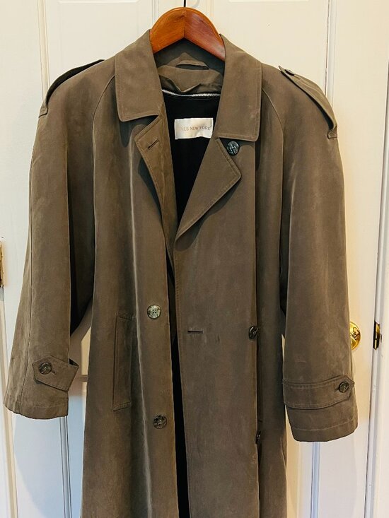 Jones New York Jacket Womens Double Breasted Button Up Trench Coat Size L / 12 P - Picture 3 of 16